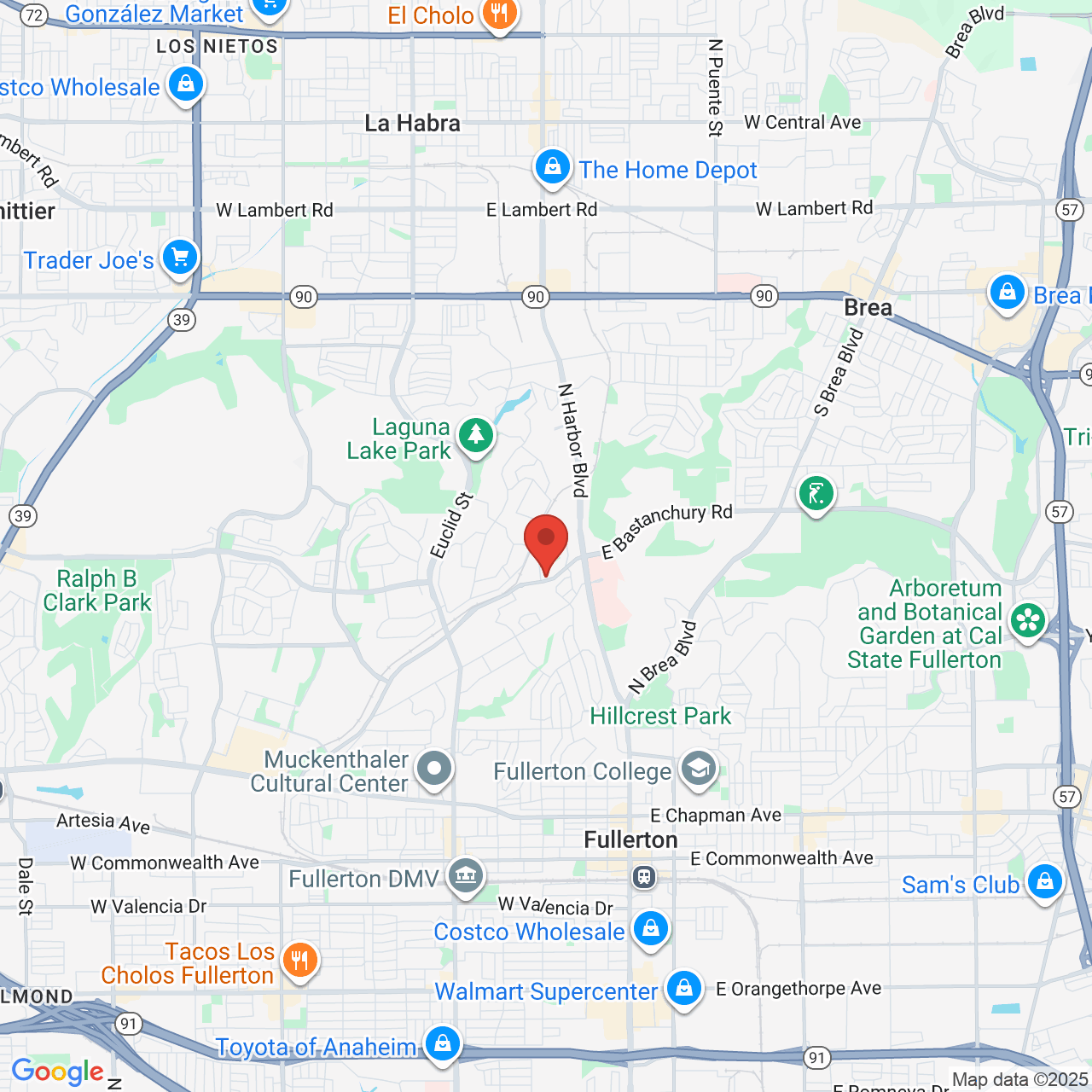 Google map image of our location in 333 W Bastanchury Rd Fullerton, CA